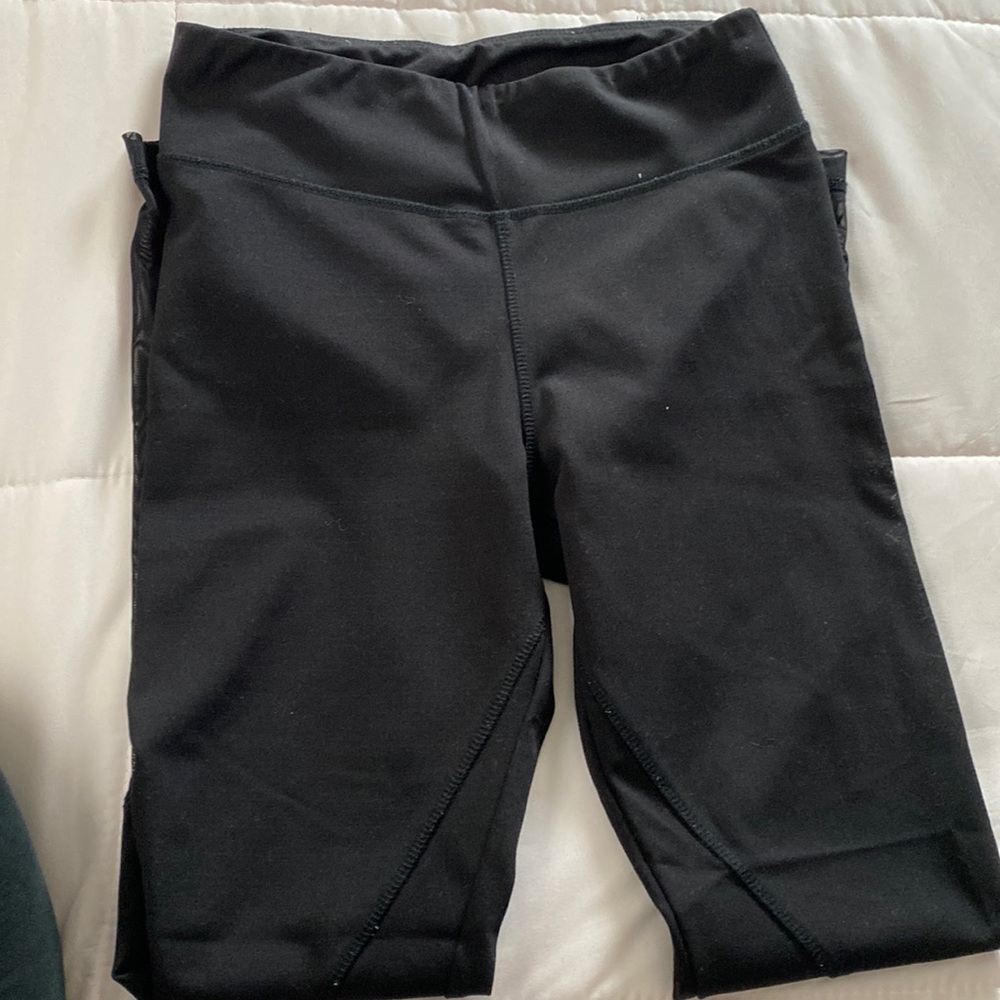 Black Leggings with Mesh at the bottom